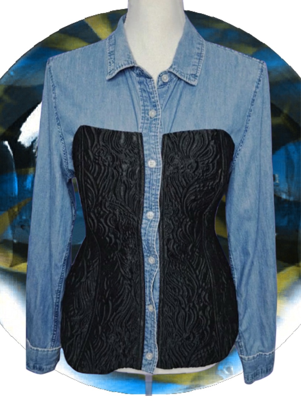 Rentrayage Corset Denim Shirt